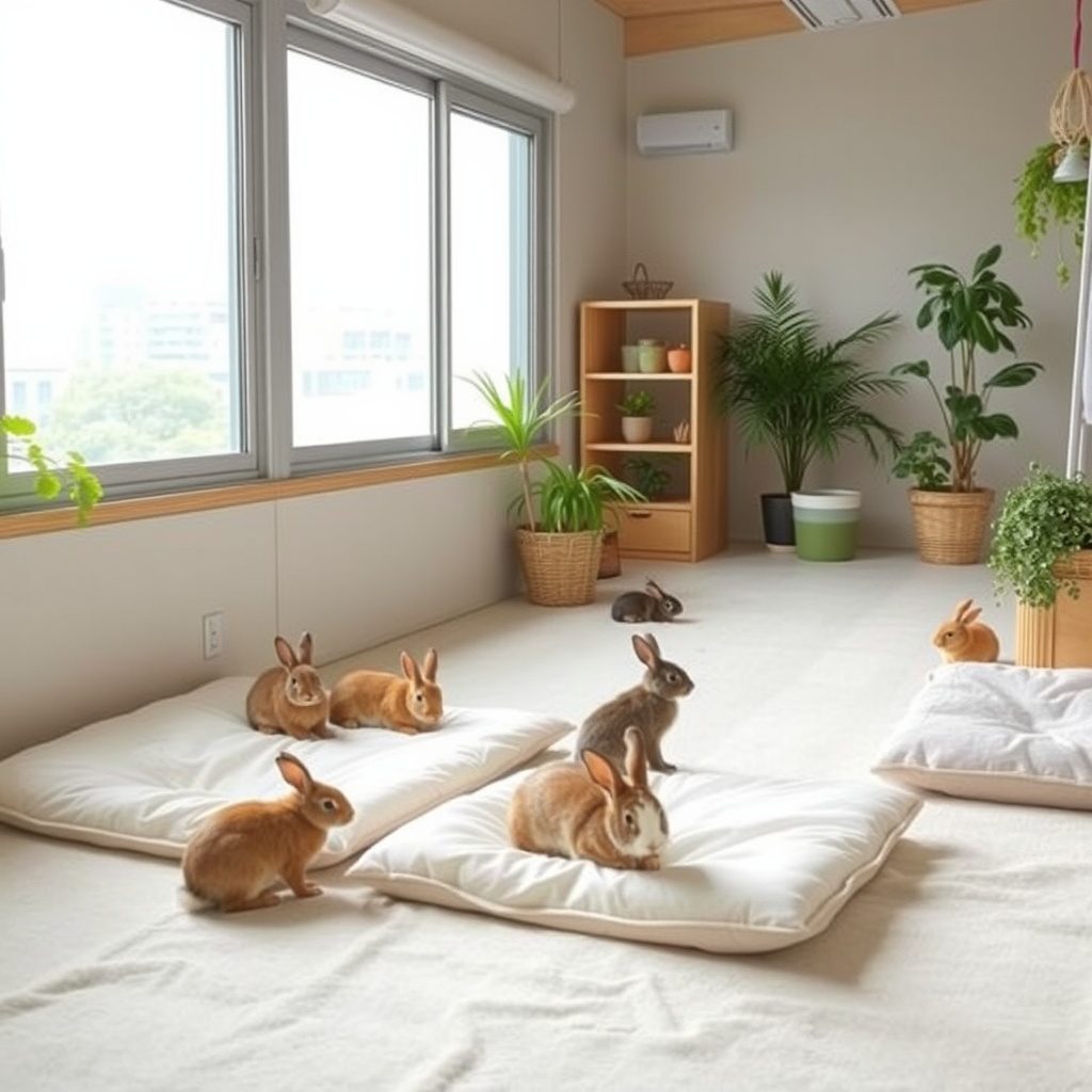 うさぎがリラックスしている画像